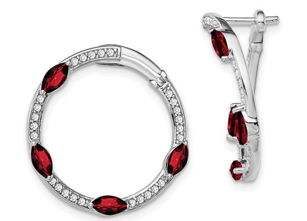 14k White Gold Earrings Style EM7456 - Classique Jewelry Inc.
