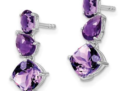 14k White Gold Earrings Style EM7457 - Classique Jewelry Inc.