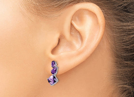 14k White Gold Earrings Style EM7457 - Classique Jewelry Inc.