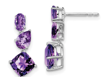 14k White Gold Earrings Style EM7457 - Classique Jewelry Inc.