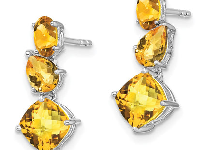14k White Gold Earrings Style EM7457 - Classique Jewelry Inc.