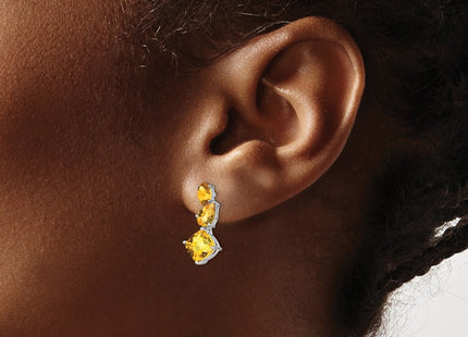 14k White Gold Earrings Style EM7457 - Classique Jewelry Inc.
