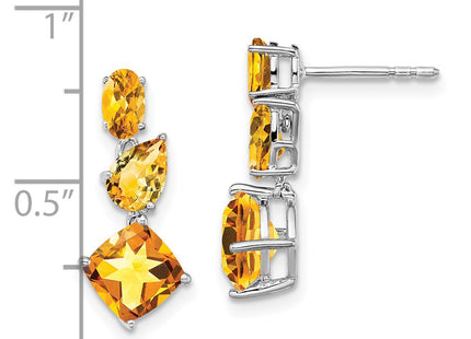 14k White Gold Earrings Style EM7457 - Classique Jewelry Inc.