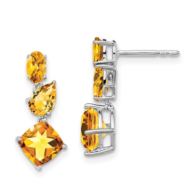 14k White Gold Earrings Style EM7457 - Classique Jewelry Inc.