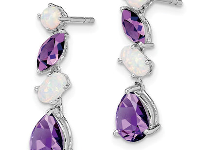 14k White Gold Earrings Style EM7458 - Classique Jewelry Inc.