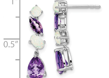 14k White Gold Earrings Style EM7458 - Classique Jewelry Inc.