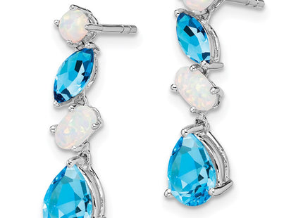 14k White Gold Earrings Style EM7458 - Classique Jewelry Inc.