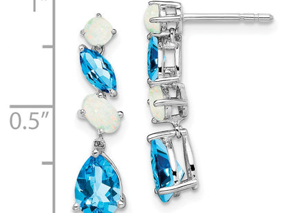 14k White Gold Earrings Style EM7458 - Classique Jewelry Inc.