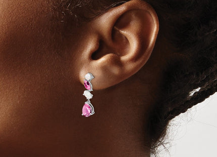 14k White Gold Earrings Style EM7458 - Classique Jewelry Inc.