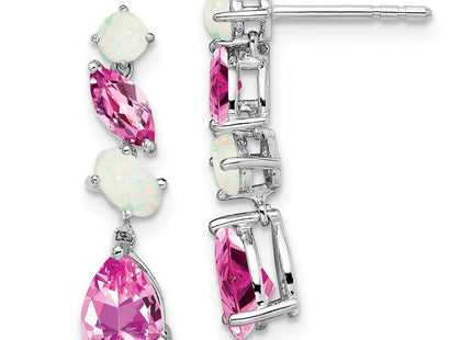 14k White Gold Earrings Style EM7458 - Classique Jewelry Inc.