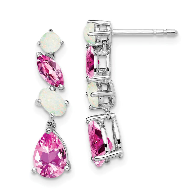 14k White Gold Earrings Style EM7458 - Classique Jewelry Inc.