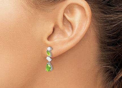 14k White Gold Earrings Style EM7458 - Classique Jewelry Inc.