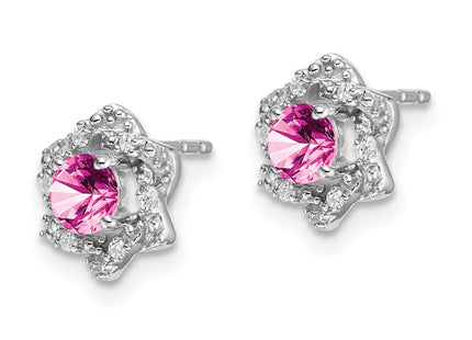 14k White Gold Earrings Style EM7459 - Classique Jewelry Inc.