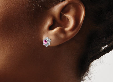 14k White Gold Earrings Style EM7459 - Classique Jewelry Inc.