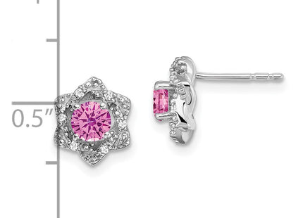 14k White Gold Earrings Style EM7459 - Classique Jewelry Inc.