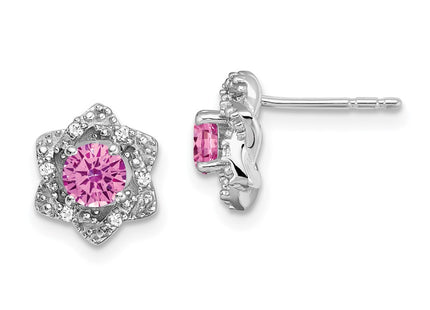 14k White Gold Earrings Style EM7459 - Classique Jewelry Inc.