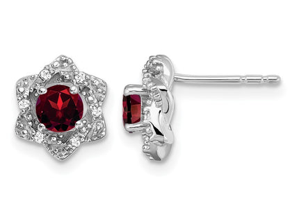 14K white gold diamond earrings