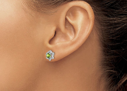14k White Gold Earrings Style EM7459 - Classique Jewelry Inc.