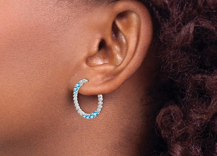 14k White Gold Earrings Style EM7460 - Classique Jewelry Inc.