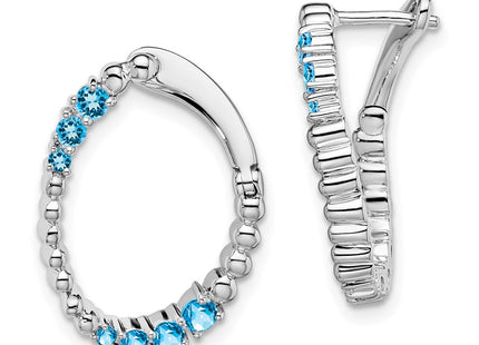 14k White Gold Earrings Style EM7460 - Classique Jewelry Inc.