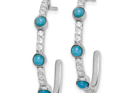 14k White Gold Earrings Style EM7485 - Classique Jewelry Inc.