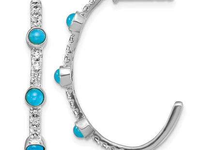 14k White Gold Earrings Style EM7485 - Classique Jewelry Inc.