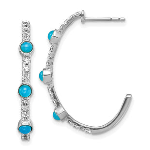 14k White Gold Earrings Style EM7485 - Classique Jewelry Inc.