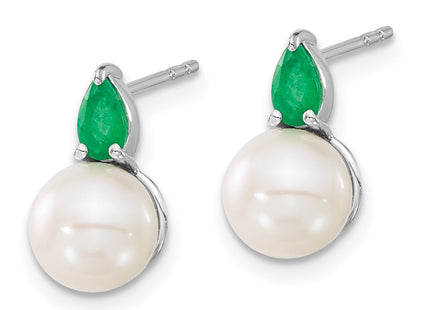 14k White Gold Earrings Style EM8094 - Classique Jewelry Inc.