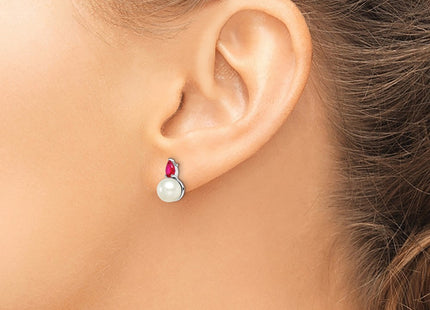 14k White Gold Earrings Style EM8094 - Classique Jewelry Inc.