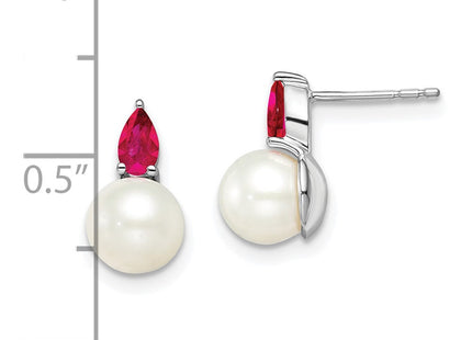14k White Gold Earrings Style EM8094 - Classique Jewelry Inc.