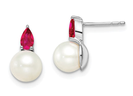 14k White Gold Earrings Style EM8094 - Classique Jewelry Inc.