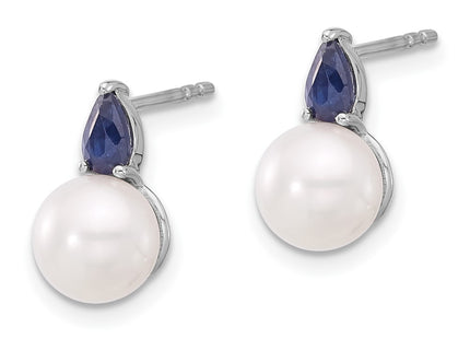 14k White Gold Earrings Style EM8094 - Classique Jewelry Inc.