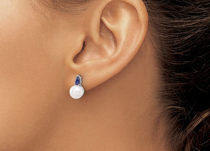 14k White Gold Earrings Style EM8094 - Classique Jewelry Inc.