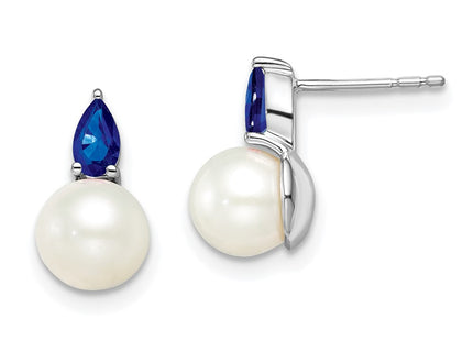 14k White Gold Earrings Style EM8094 - Classique Jewelry Inc.
