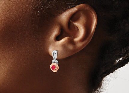 14k Two-tone Earrings Style EM8266 - Classique Jewelry Inc.