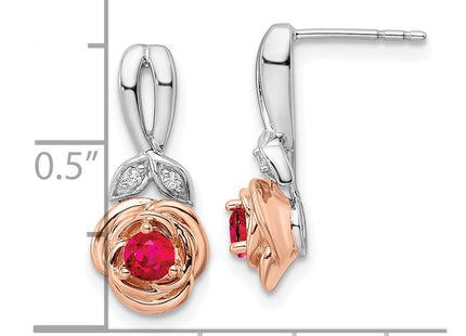 14k Two-tone Earrings Style EM8266 - Classique Jewelry Inc.