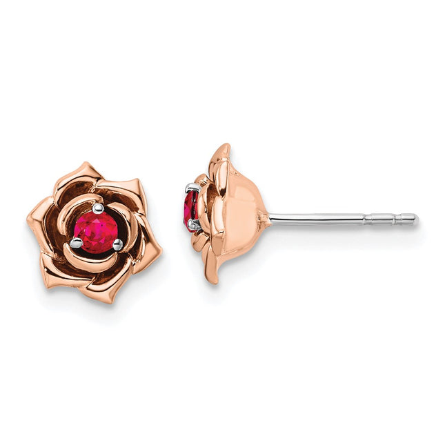14k Two-tone Earrings Style EM8274 - Classique Jewelry Inc.