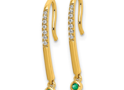 14k Yellow Gold Earrings Style EM8380 - Classique Jewelry Inc.