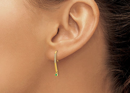 14k Yellow Gold Earrings Style EM8380 - Classique Jewelry Inc.
