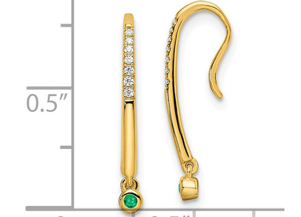 14k Yellow Gold Earrings Style EM8380 - Classique Jewelry Inc.