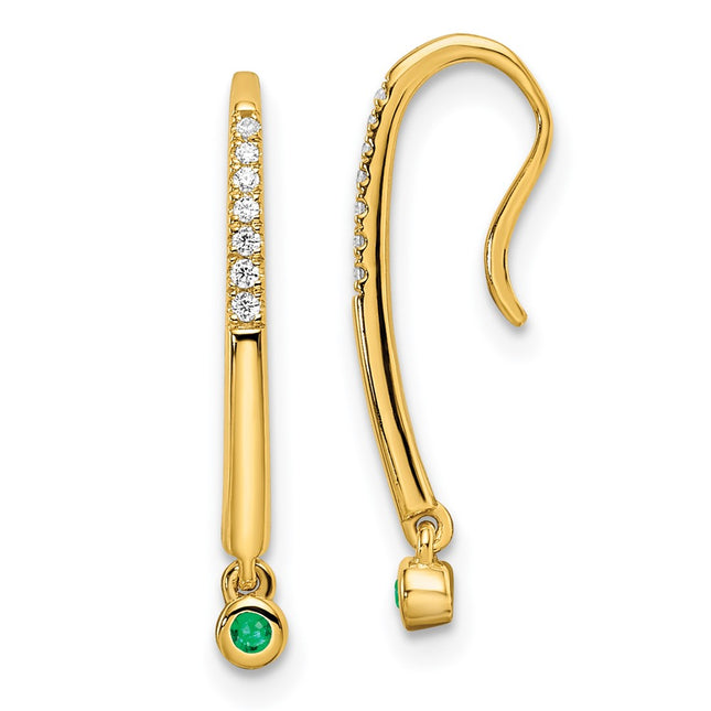 14k Yellow Gold Earrings Style EM8380 - Classique Jewelry Inc.