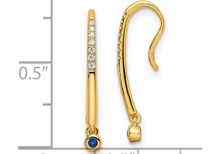 14k Yellow Gold Earrings Style EM8380 - Classique Jewelry Inc.