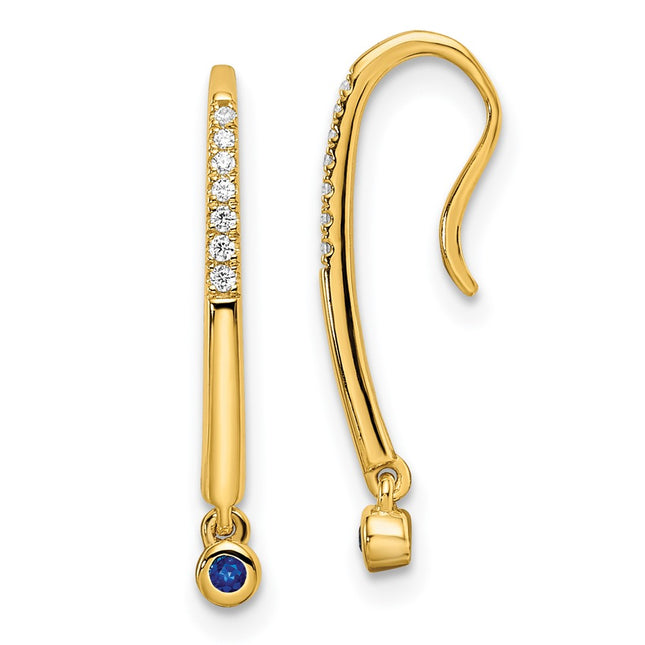 14k Yellow Gold Earrings Style EM8380 - Classique Jewelry Inc.