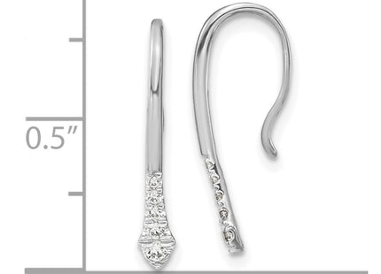 14k White Gold Earrings Style EM8382 - Classique Jewelry Inc.