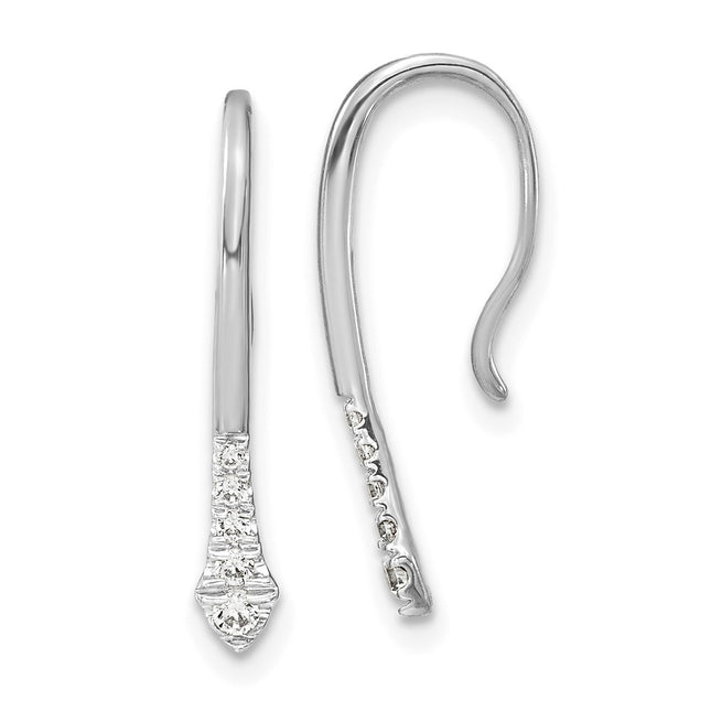 14k White Gold Earrings Style EM8382 - Classique Jewelry Inc.