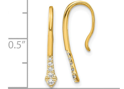14k Yellow Gold Earrings Style EM8382 - Classique Jewelry Inc.