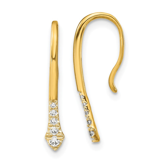 14k Yellow Gold Earrings Style EM8382 - Classique Jewelry Inc.