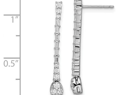 14k White Gold Earrings Style EM8383 - Classique Jewelry Inc.