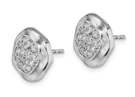 14k White Gold Earrings Style EM8462 - Classique Jewelry Inc.