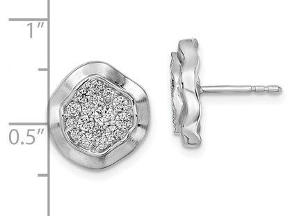 14k White Gold Earrings Style EM8462 - Classique Jewelry Inc.